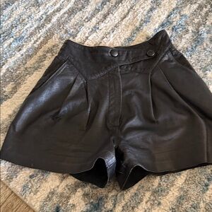 Milano Black real leather shorts XS  good condition!